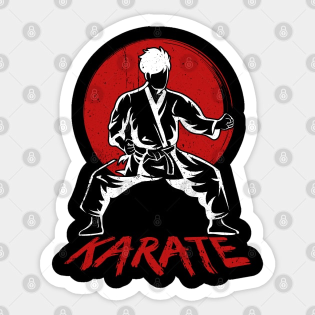 Karate Fighter Karate Pose Karate Kick Sticker by MzumO